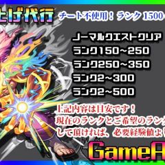 【代行】ランク上げ 代行 必要経験値よりお見積りします!