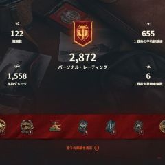 WoTアカウントAsia 課金戦車3両のみ 122戦 